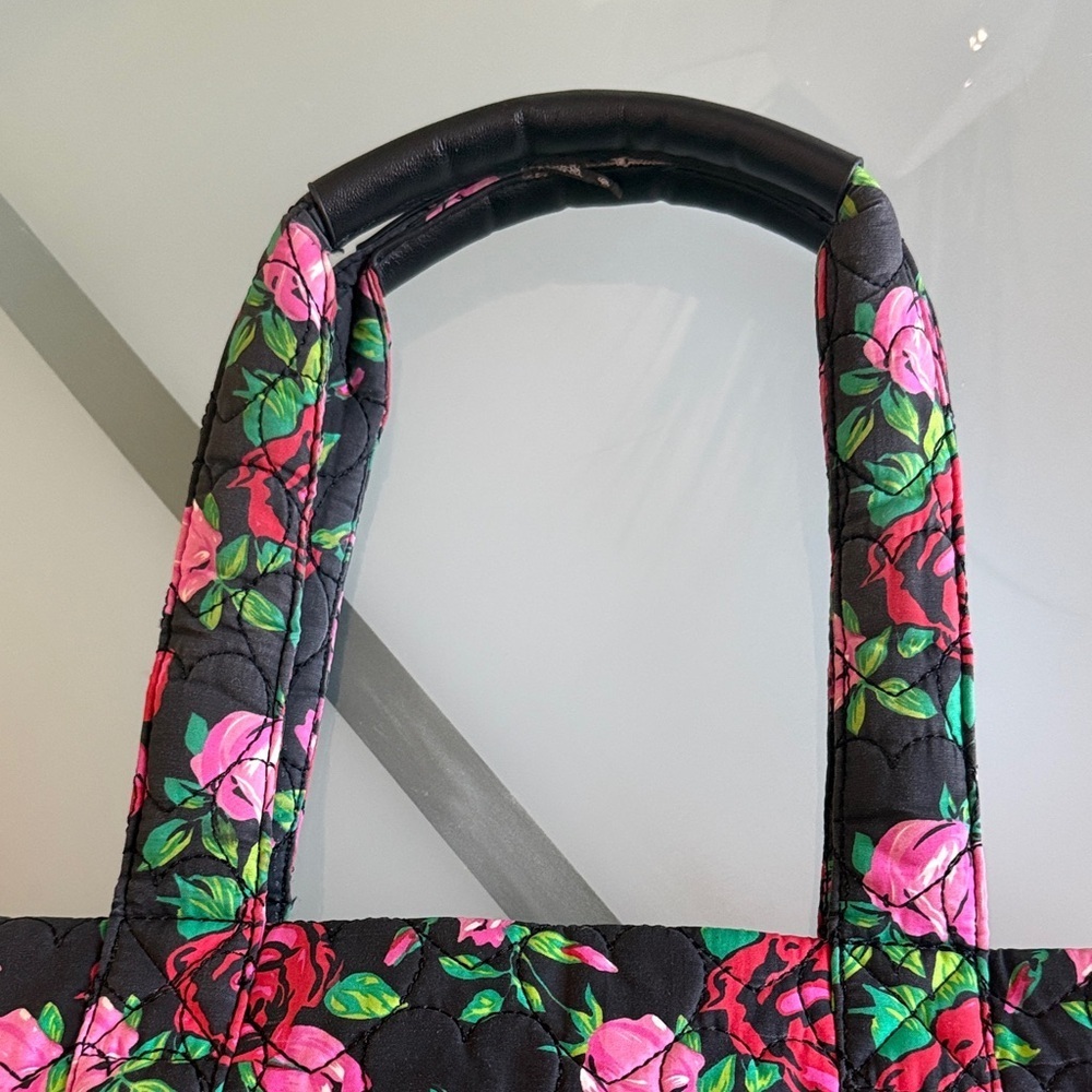 Betsey Johnson Luv Betsey Rose Print Tote Bag | Large Carryall Statement Bag - Picture 15 of 15